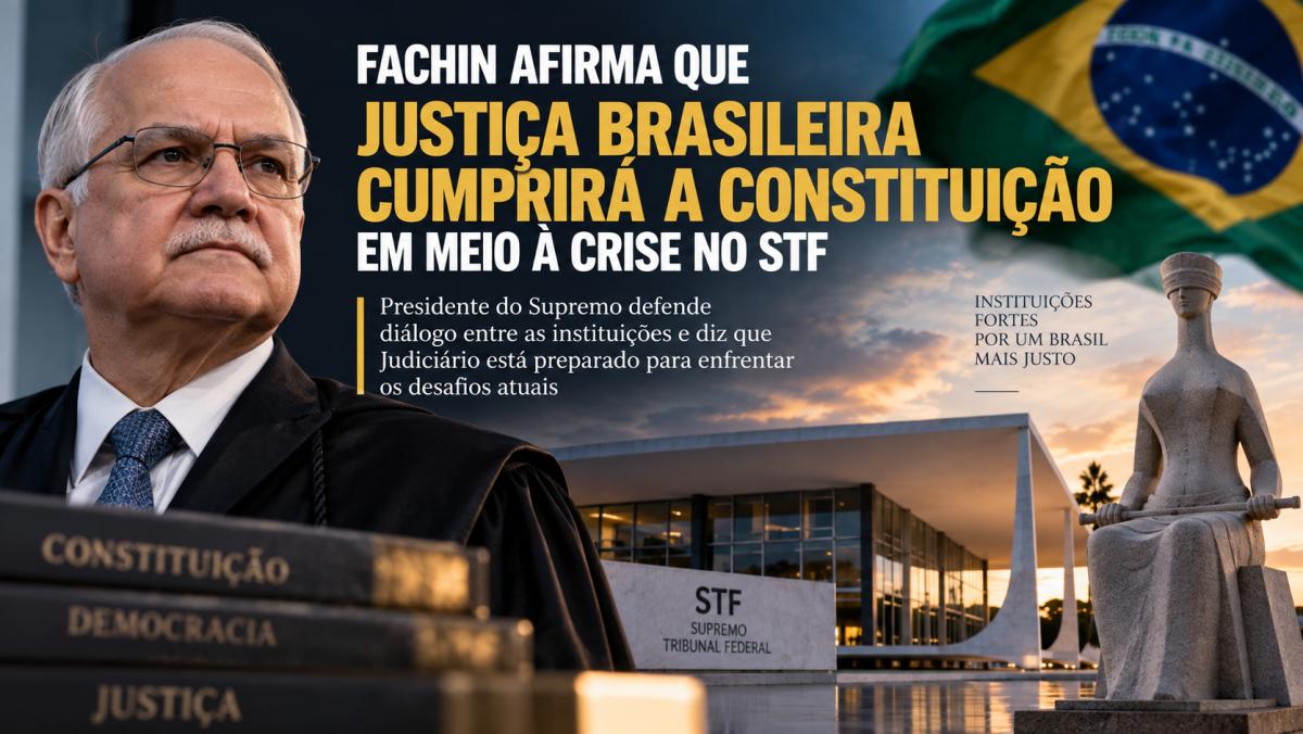 Fachin afirma que Justiça brasileira cumprirá a Constituição em meio à crise no STF
