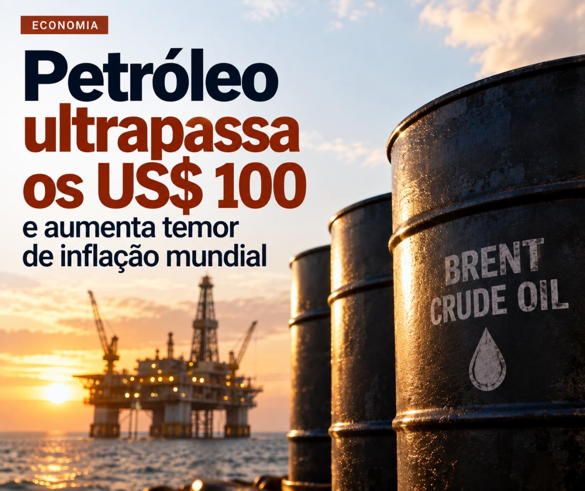 Petróleo ultrapassa os US$ 100 e aumenta temor de inflação mundial