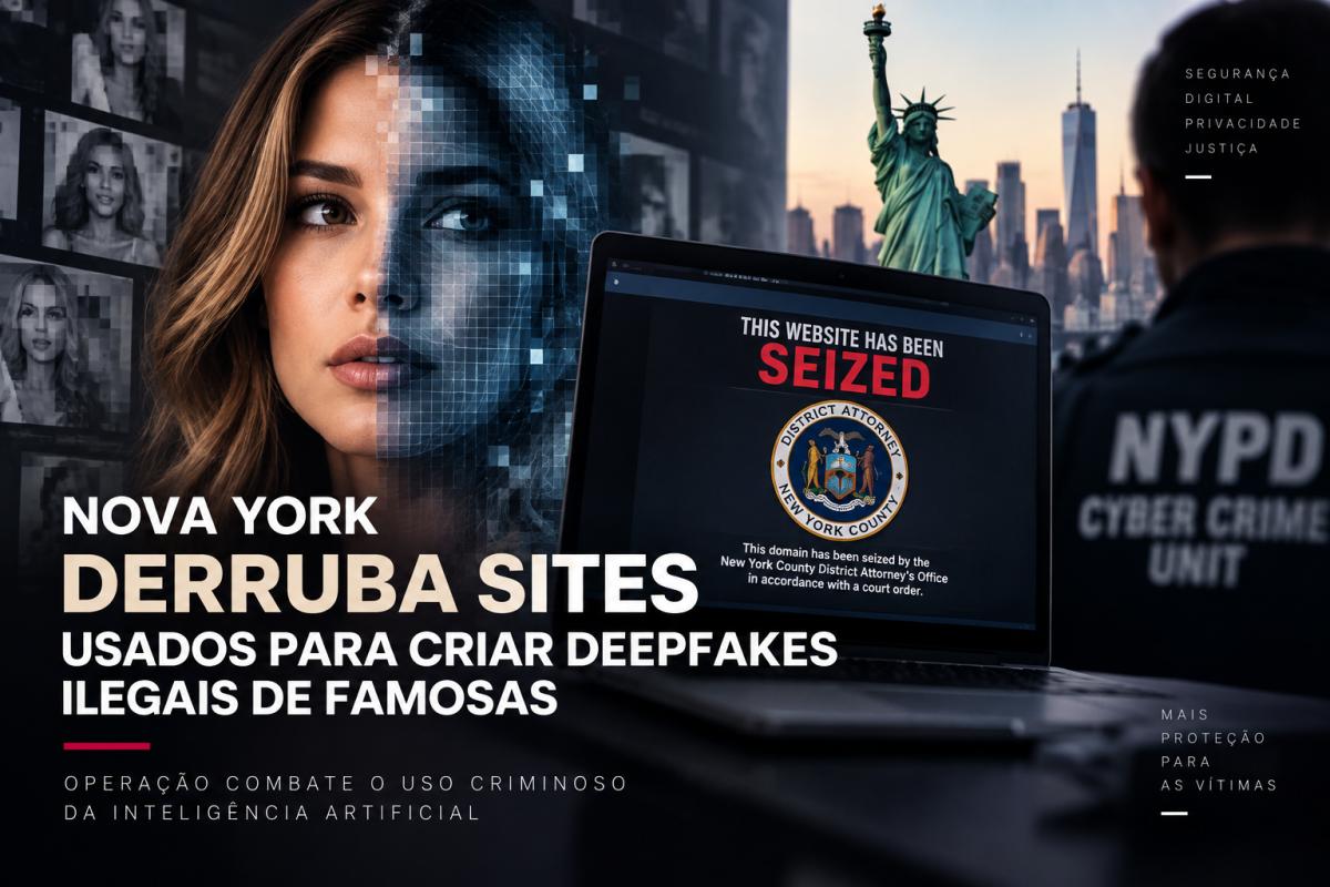 Nova York derruba 12 sites usados para criar e divulgar deepfakes ilegais de famosas