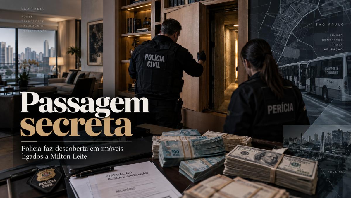 Polícia encontra passagem secreta em imóveis de Milton Leite e mais de R$ 700 mil em malas