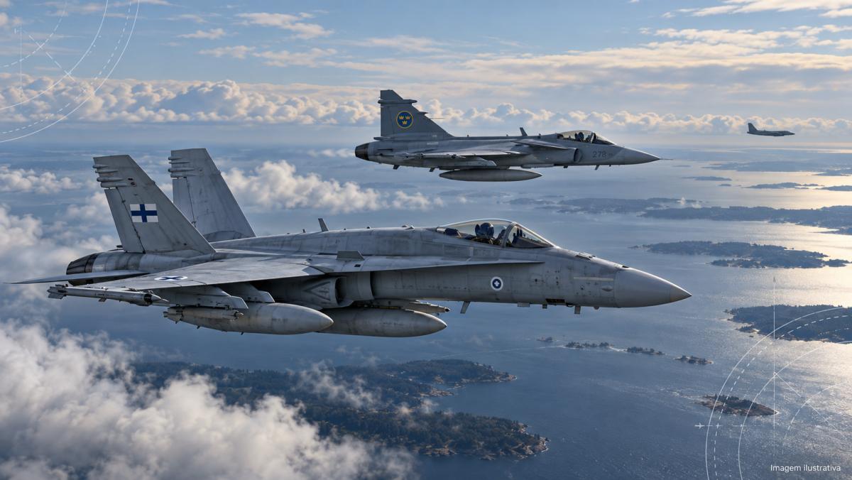 Finlândia e Suécia interceptam aeronaves russas em operação conjunta inédita