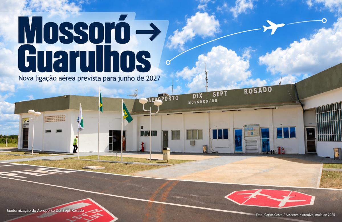 Mossoró terá voo direto para Guarulhos e aeroporto passa por modernização de R$ 80 milhões