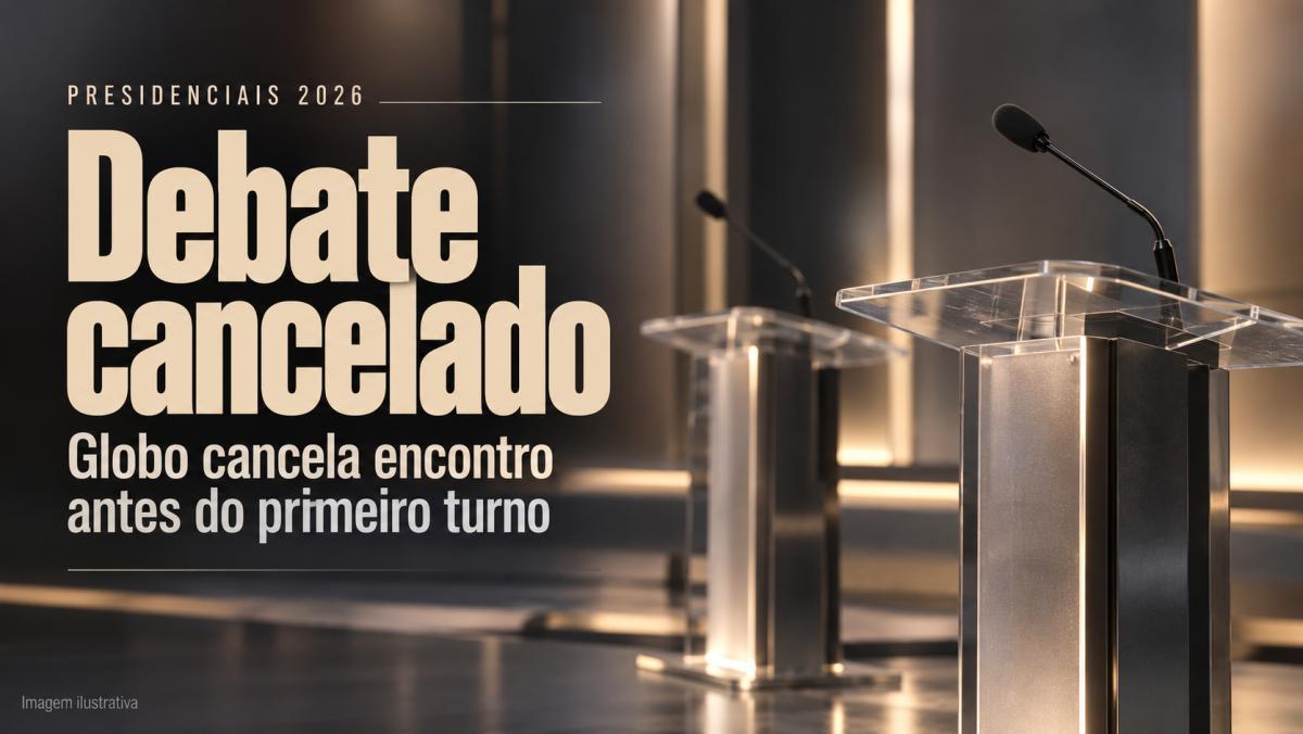 Globo cancela debate presidencial após desistência de Flávio Bolsonaro e ausência de Lula